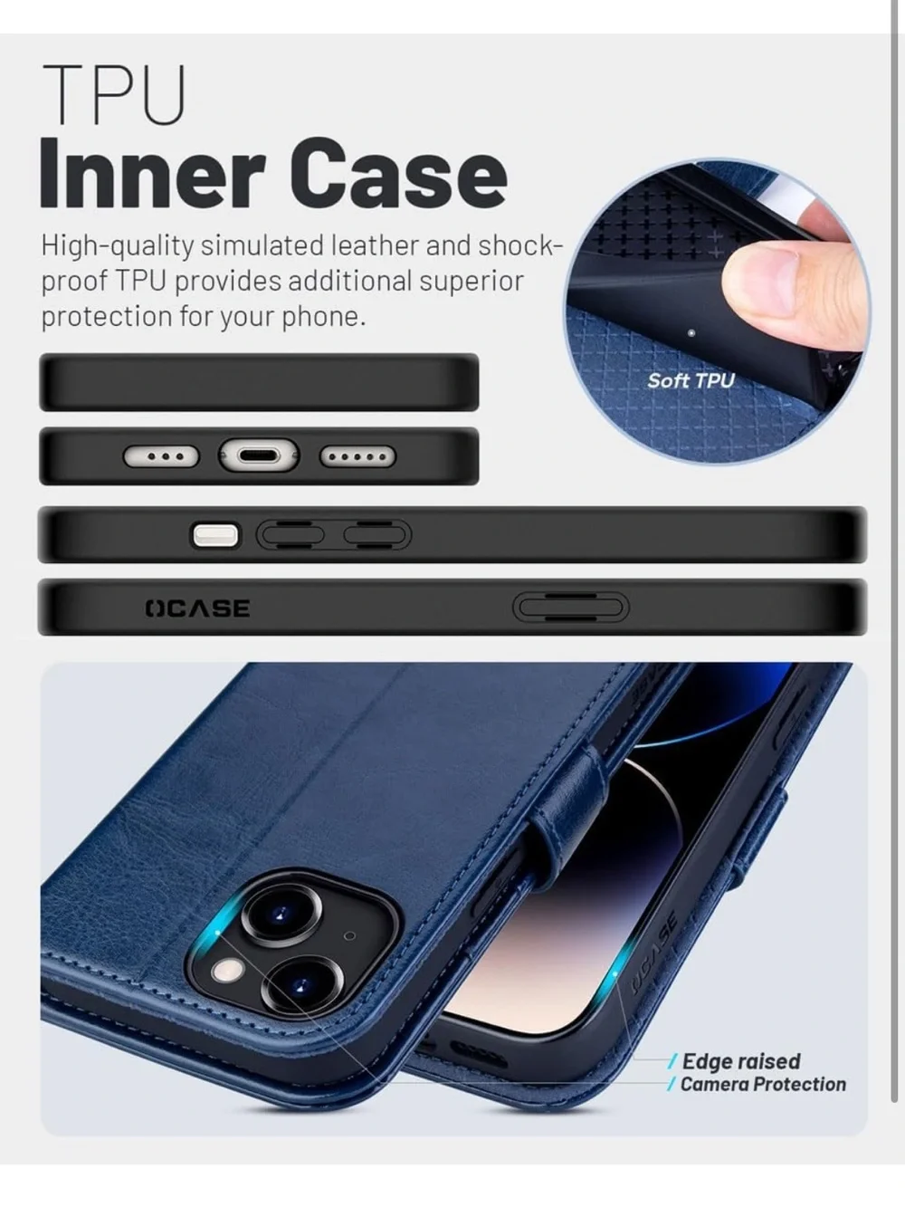Compatible With IPhone 15 Wallet Case, PU Leather Flip Folio Case 2237/lb-1